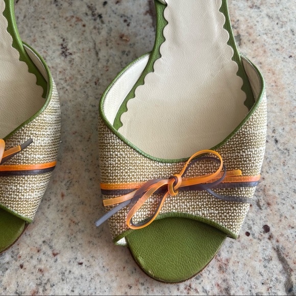 Marc Jacob’s Green Open-Toe Pump Heels - Picture 3 of 6